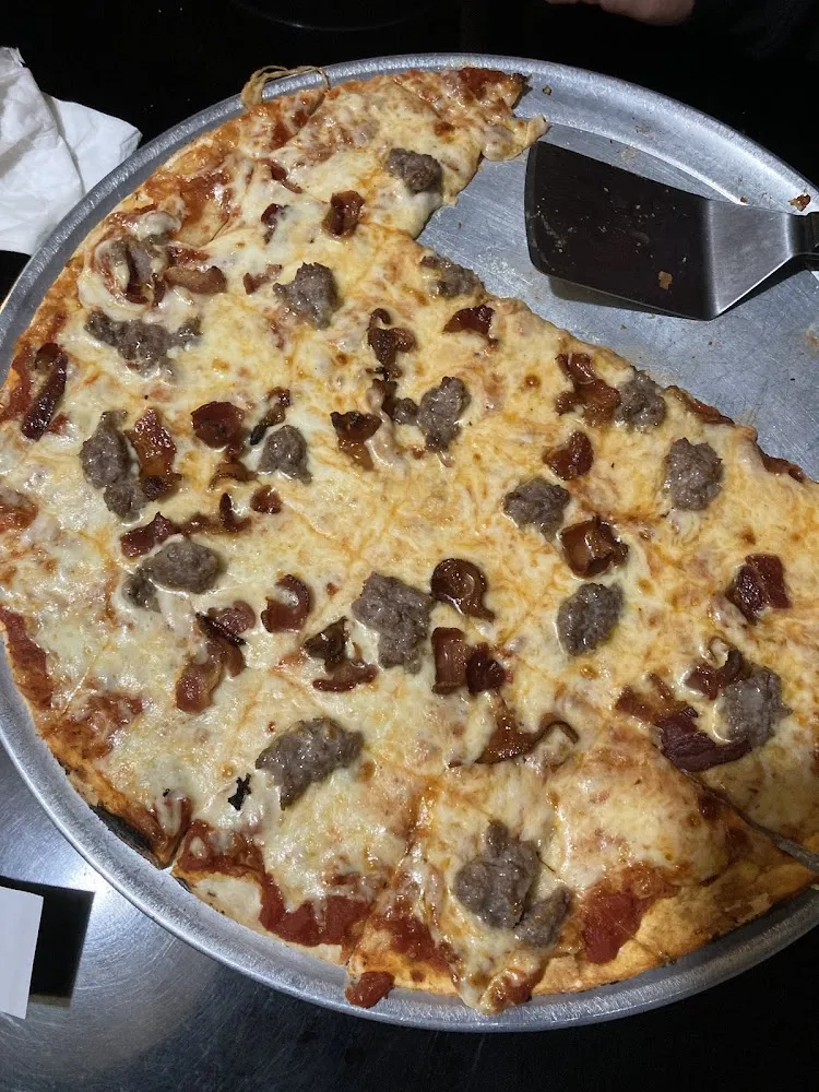 Large Bacon and Sausage Pizza